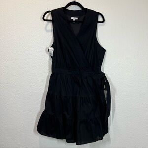Nine West sleeveless black wrap dress